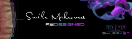 Sarah Muleswaran dental professional signature banner with purple abstract design and contact information